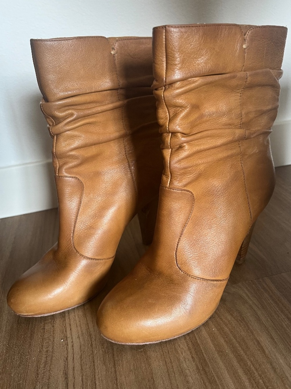 Tan Leather Booties